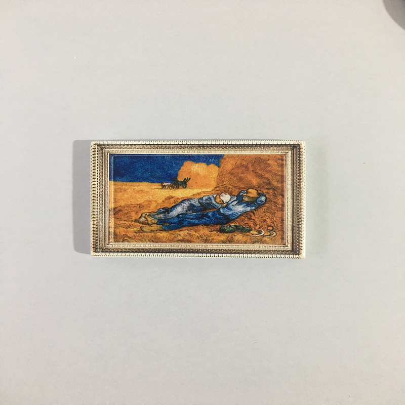 树脂冰箱贴立体世界名画相框冰箱贴油画磁吸贴文创梵高冰箱贴批发|undefined