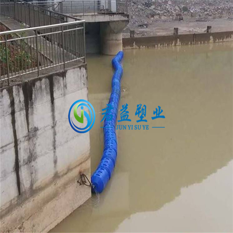 水库拦截垃圾塑料浮筒 夹钢丝绳拦污PE聚乙烯浮筒