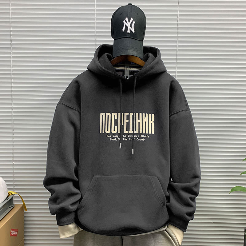 Dark gray hooded thin-1621 [high quality] GL
