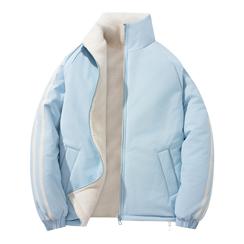 Double-sided Lambswool Padded Jacket For Men And Women Warm Coat_voghion.com