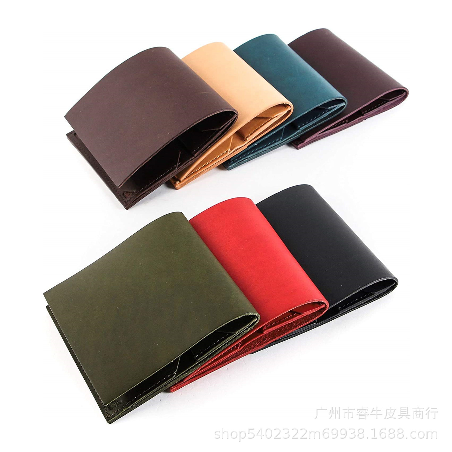 short leather light and thin wallet