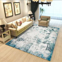 轻奢风水晶绒地毯家用客厅沙发茶几毯抽象印花酒店大堂地毯全铺