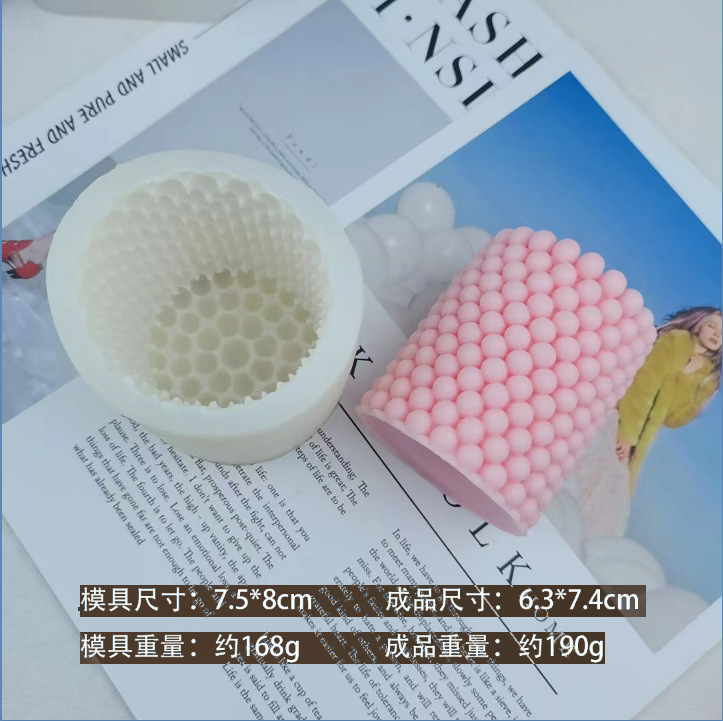 DIY silicone mold geometric cylindrical series Candle aromatherapy ball/cylindrical handmade soap ornaments cake grinder