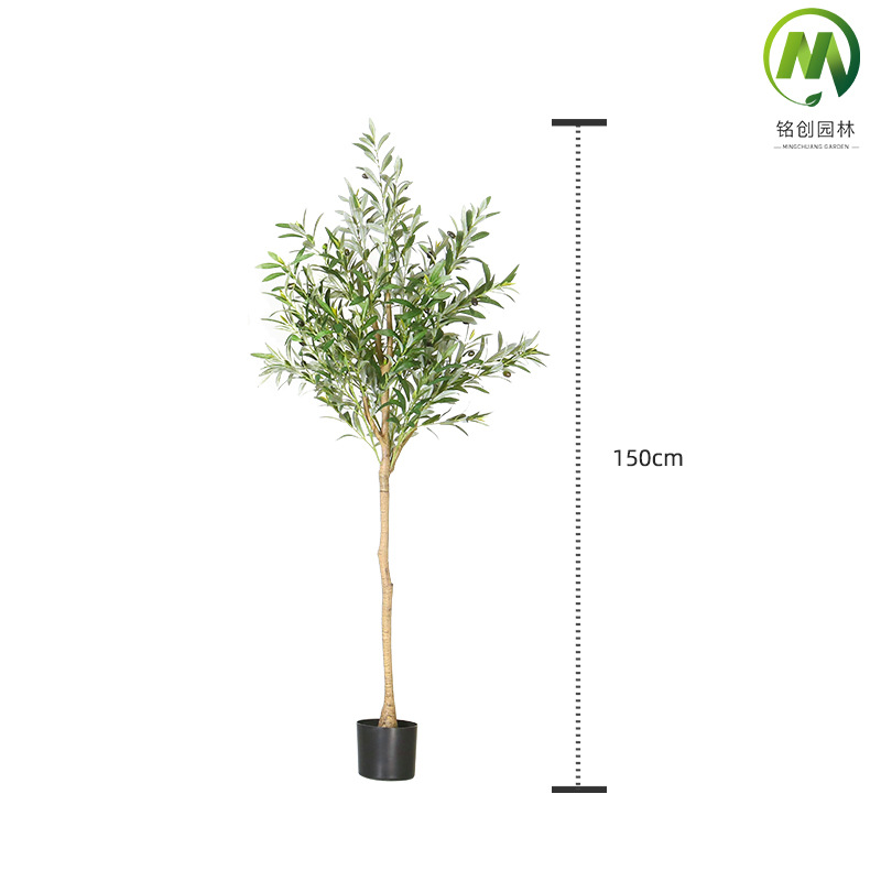 Decoración del hogar artificial olivo bonsai artificial planta verde grande árbol artificial bonsai al por mayor