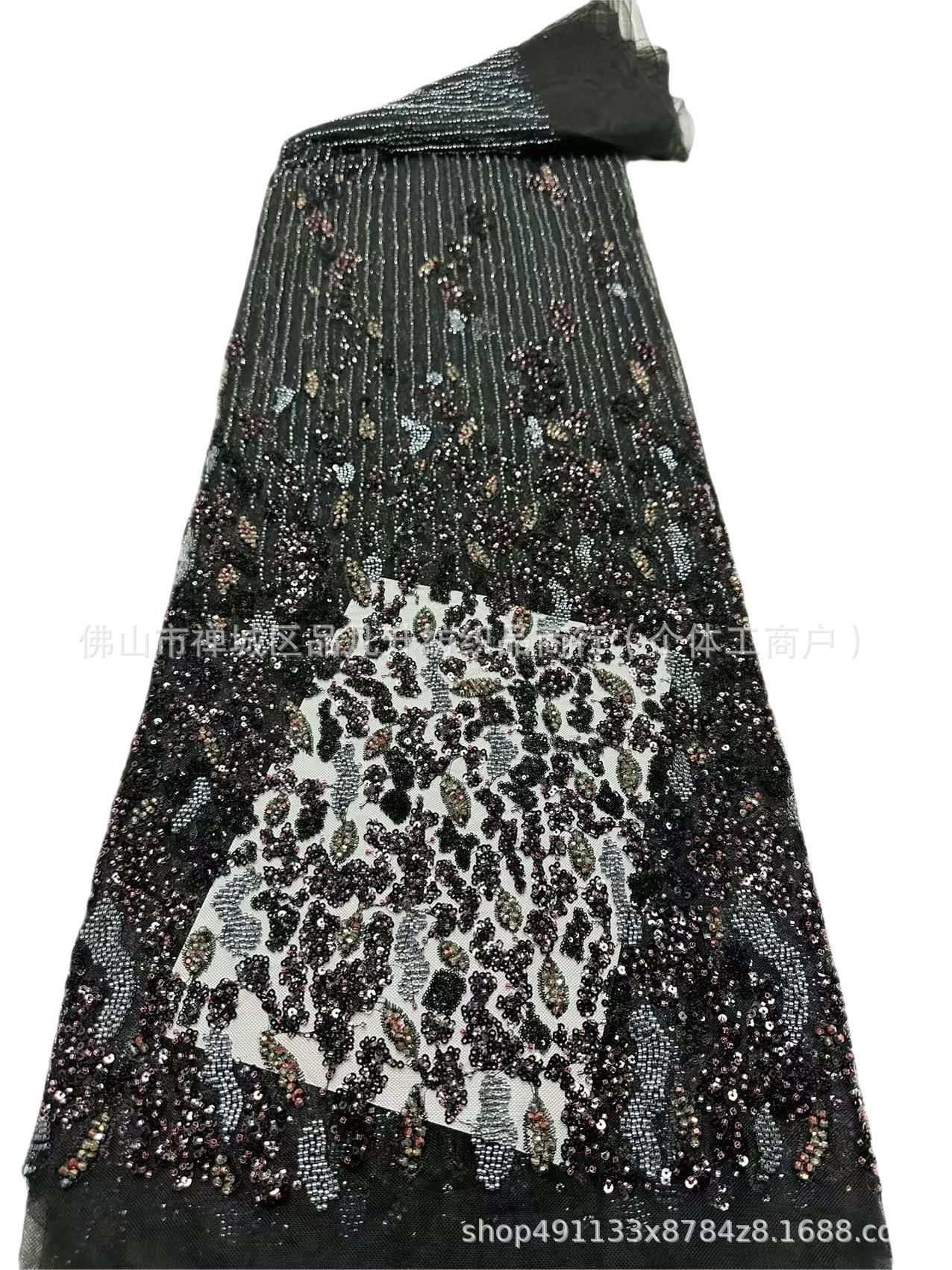Pipe de perlas bordado sequinilla tela de bordado vestido de boda tela de moda de rendimiento de escenario tela de moda spot transfronterizo image 14