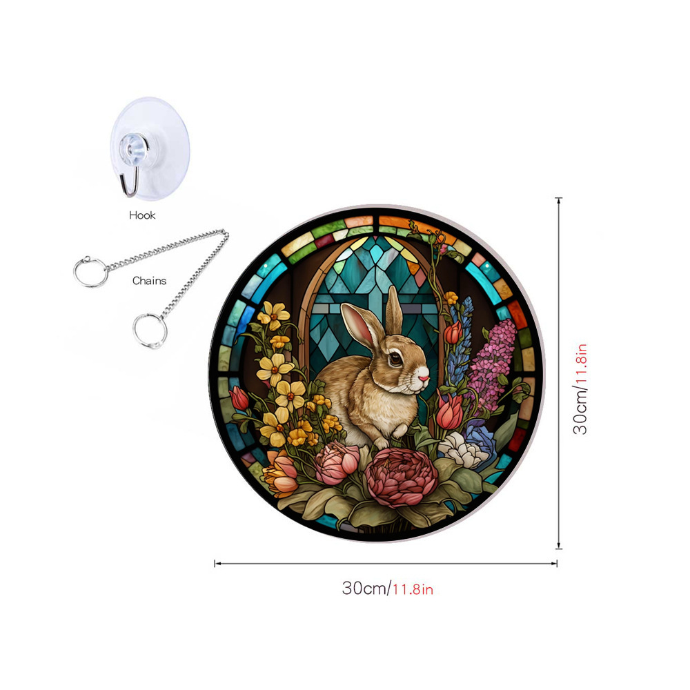 95g Weight pendant Home Textiles & Decor Type Acrylic Material Easter Festival Rabbit Pattern Casual, Elegant, Classical Style Easter Casual Elegant Classical Rabbit Arylic Party Supplies Decorations 55