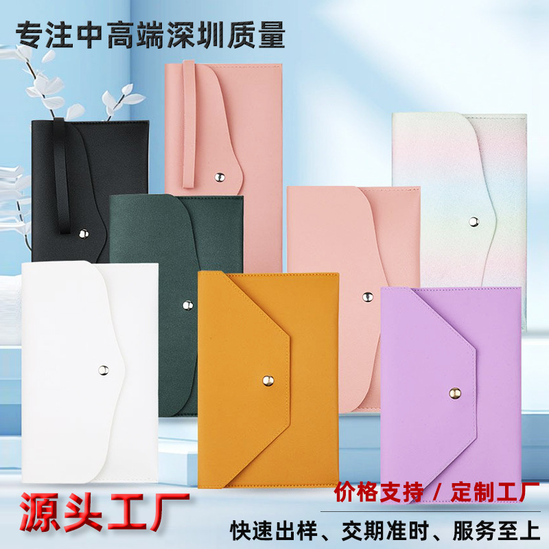 Ready-Made Makeup Brush Storage Bag, Portable High-End Envelope-Style Brush Bag, Large-Capacity Makeup Bag, Leather Storage Bag