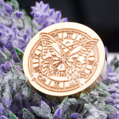 Fire wax seal head original butterfly series invitation greeting card student DIY name INS wind hand account fire wax seal