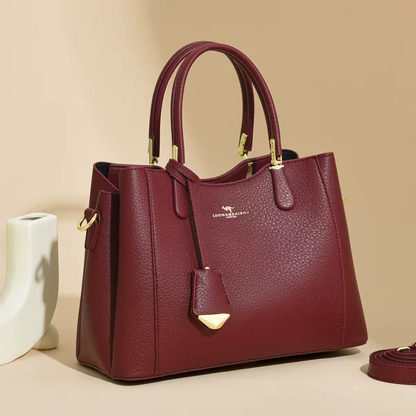 Factory wholesale 2024 middle-aged women's handbag mother fashion messenger bag soft leather fashion women's bag