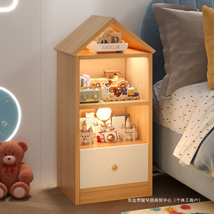 Bedside Table Simple Modern Creative Children Bedside Storage Cabinet Bedroom Picture Book Storage Cabinet Bedside Small Cabinet with Door