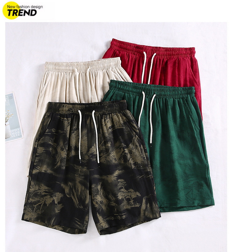 Herrars strandshorts i linneblandning lätta och andas_voghion.com