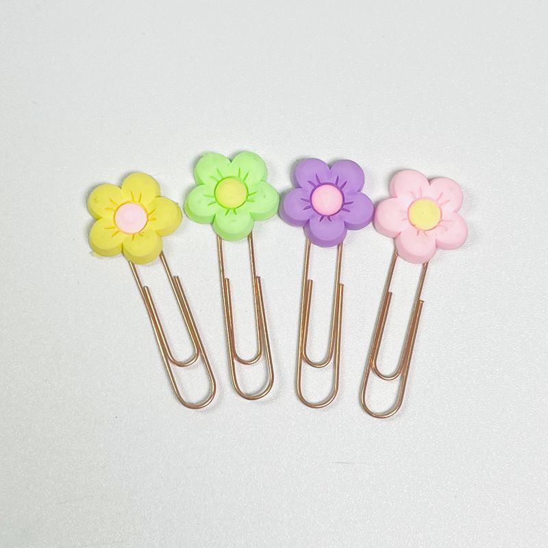 Lindo marcador clip de metal regalo para estudiantes clip de forma especial de oro rosa clip de dibujos animados creativo al por mayor