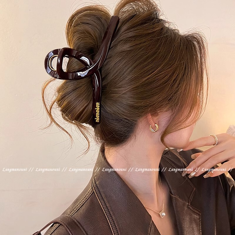15cm Extra-Large Pc Material Hair Clip for Women, 2025 New Model, High-End Feel, Suitable for Thick Hair, Bun Hair Clip, Back of the Head Shark Clip