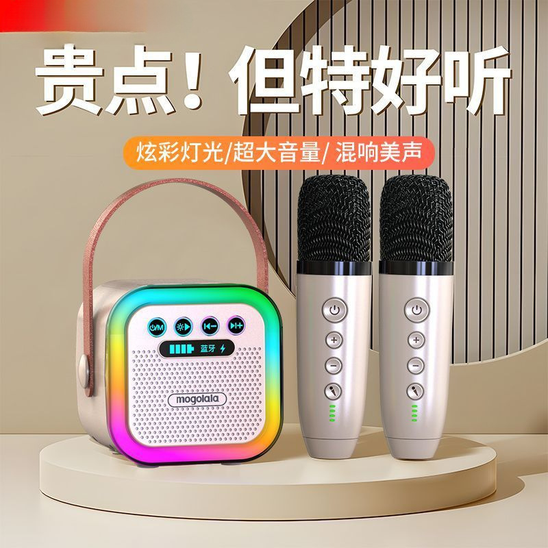 2025 New Karaoke Artifact Bluetooth Speaker Microphone Audio Wireless All-In-One Home Ktv Small Audio Set