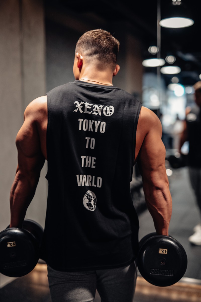 Men's Sleeveless T-Shirt Trendy Brand Muscular Design Fitness Summer Running Training Vest Sports Clothes For Men_viptrois.com