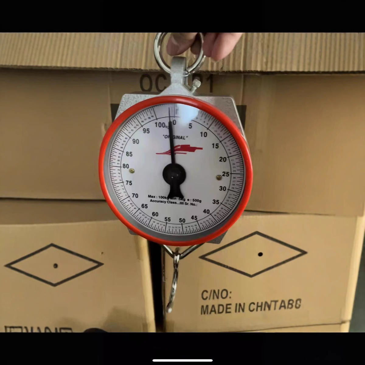 Escala portátil de aluminio, escala de gancho, escala de resorte 150kg, comercio exterior