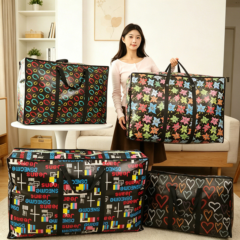 Cross-border moving bags, luggage bags, laminated non-woven packing bags, clothing and quilt storage bags, Japanese style hand-held travel bags