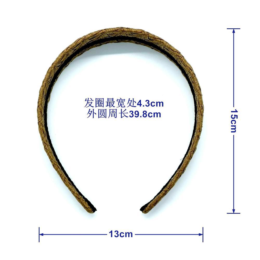 HB220604土黄纸草编织4cm发圈-IMG2022060