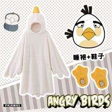 珊瑚绒睡衣女冬季连体搞怪沙雕情侣睡袋可爱卡通鸭子睡袍法兰绒男