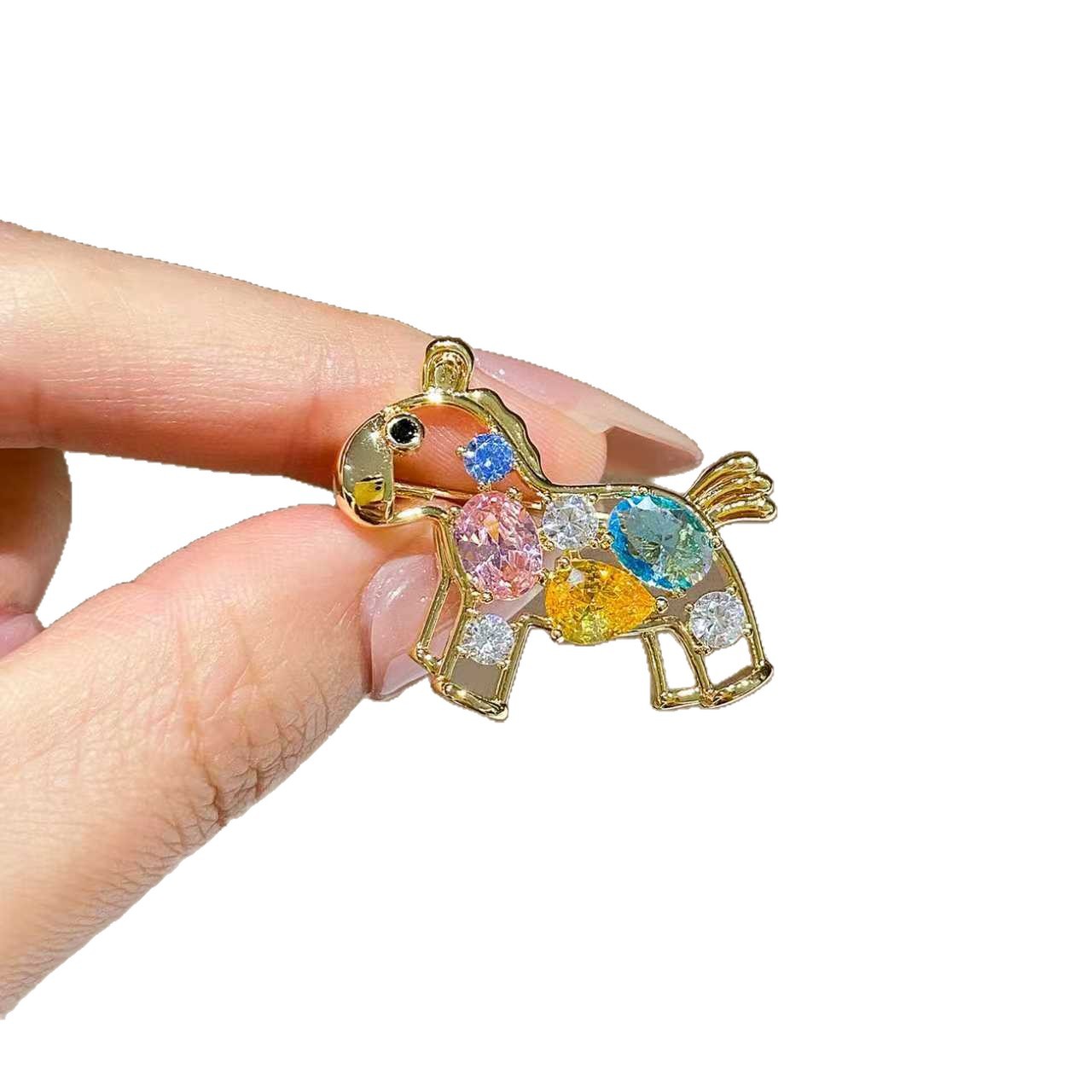 Exquisite Pferde Brosche Luxus Modeschmuck Für Elegante Kleidung_voghion.com