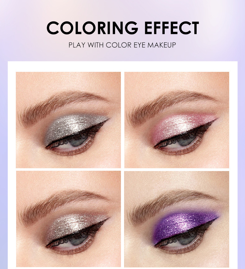 Langmanni 8-Bottle Eyeshadow Liquid Set: High-gloss Multi-Color Pearlescent Glitter Liquid Colored Eyeshadow undefined