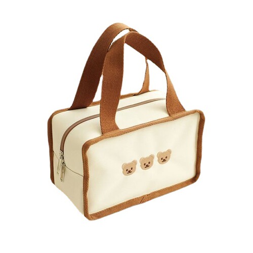 Insulated refrigerated lunch bag ins embroidered bear rabbit mommy bag mother and baby bag picnic and work insulation bag