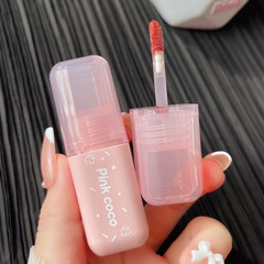 Pinkcoco cute donut mirror lip glaze moisturizing and moisturizing student party lip gloss wholesale