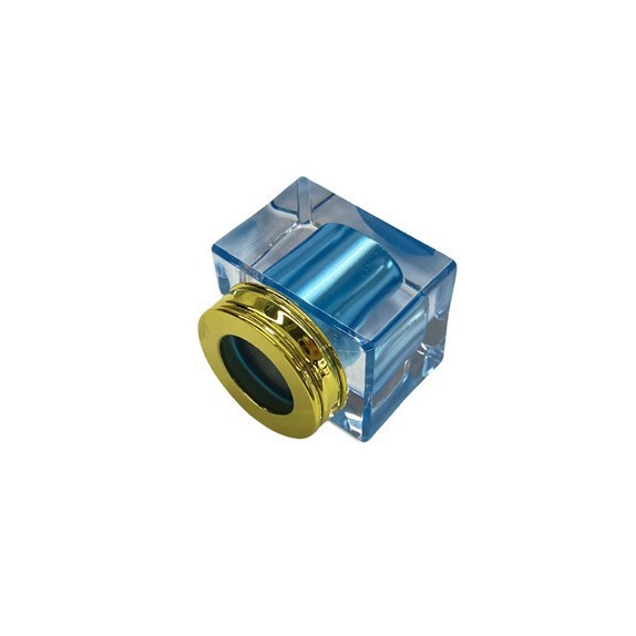 盖批发玻璃瓶配套喷雾瓶盖水晶卡扣蓝色精美香水瓶厂家方形盖子