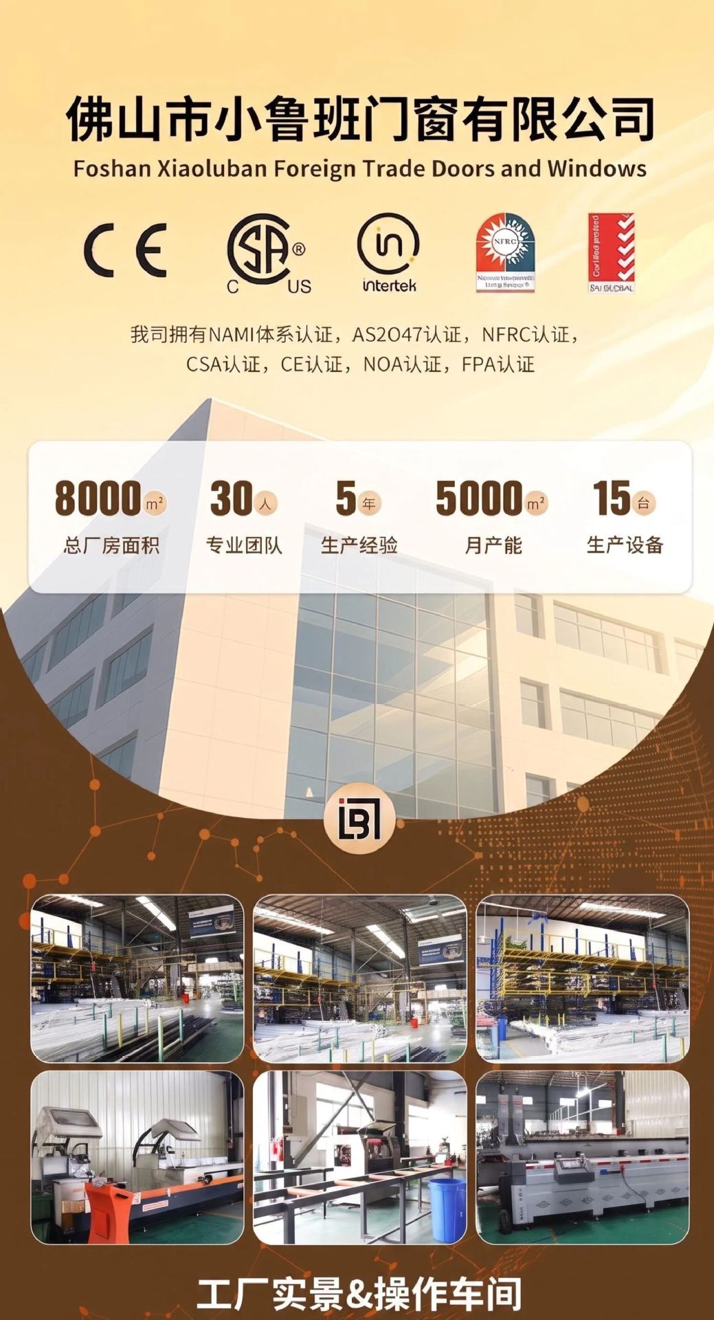 Окно алюминиевое Xiaoluban с теплоразрывом под заказ