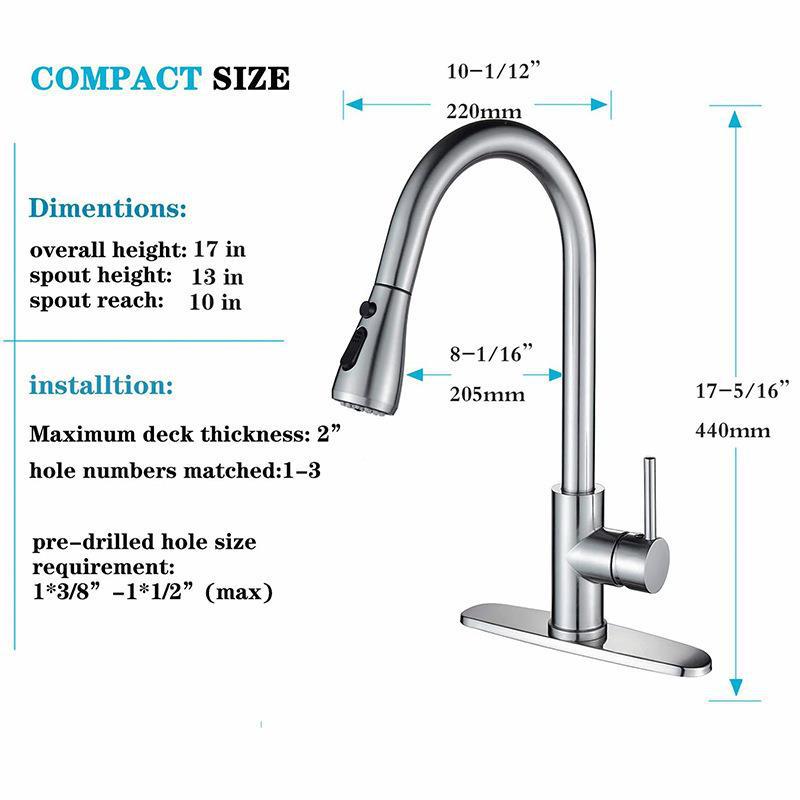 Cocina pull-out grifo caliente y fría de doble control de acero inoxidable cuenca vegetal tazón piscina fregadero refuerzo a prueba de salpicaduras grifo multifuncional
