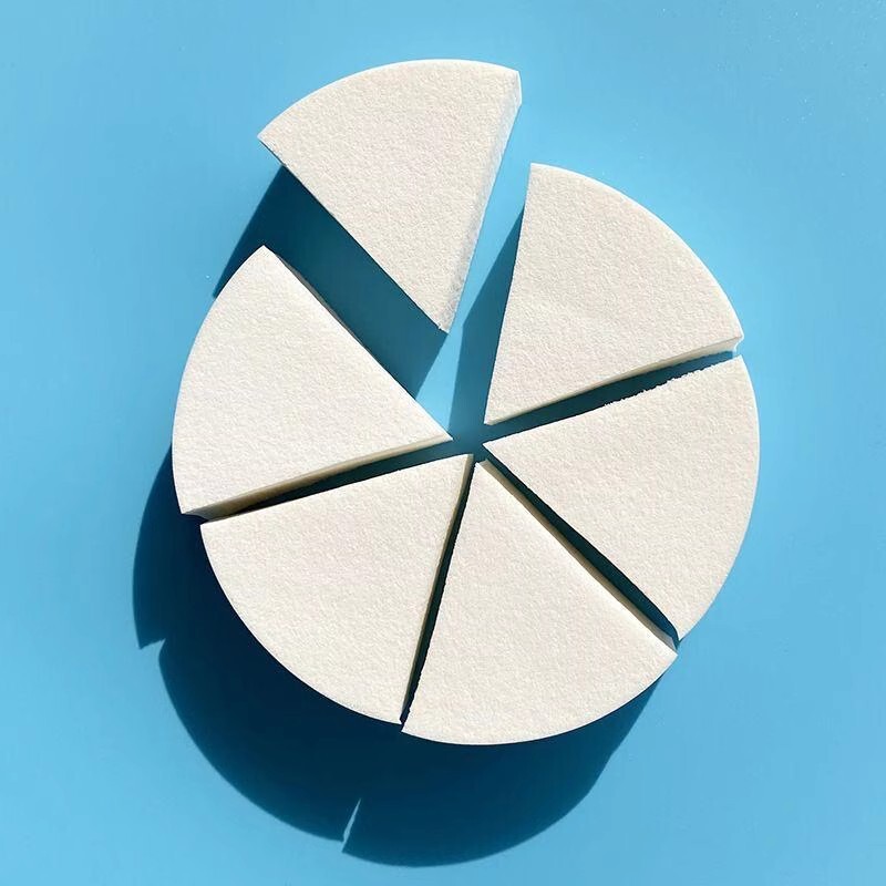 超ソフト! 毛先生と同じ三角パフの皮面化粧スポンジパフクリーム専用の乾湿両用美化粧卵|undefined