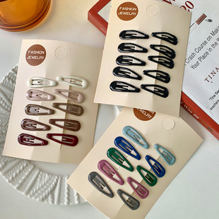 New 10 PCs children's BB clip girl color bangs clip shredded hair side clip water drop clip simple all-match side clip