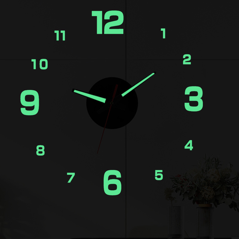 Cruz-frontera creativo acrílico Reloj de pared DIY personalizado moda 3D etiqueta de la pared Reloj de pared hogar caliente mudo reloj decorativo