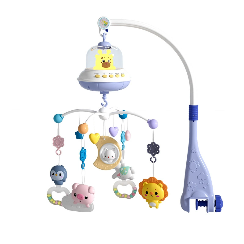 Music lightweight smart rotating crib toy for new born, remote control, early education