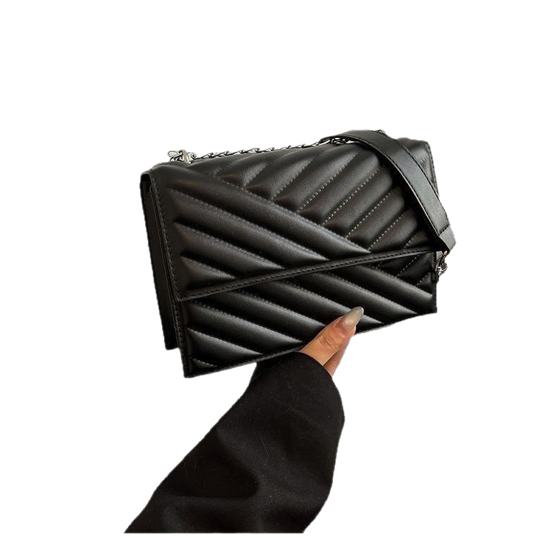 Bolso de mujer de moda de textura de micrófono simple bolso de moda de mujer bolso de diamante bolso de cinturón bolso de cadena retro bolso de mujer