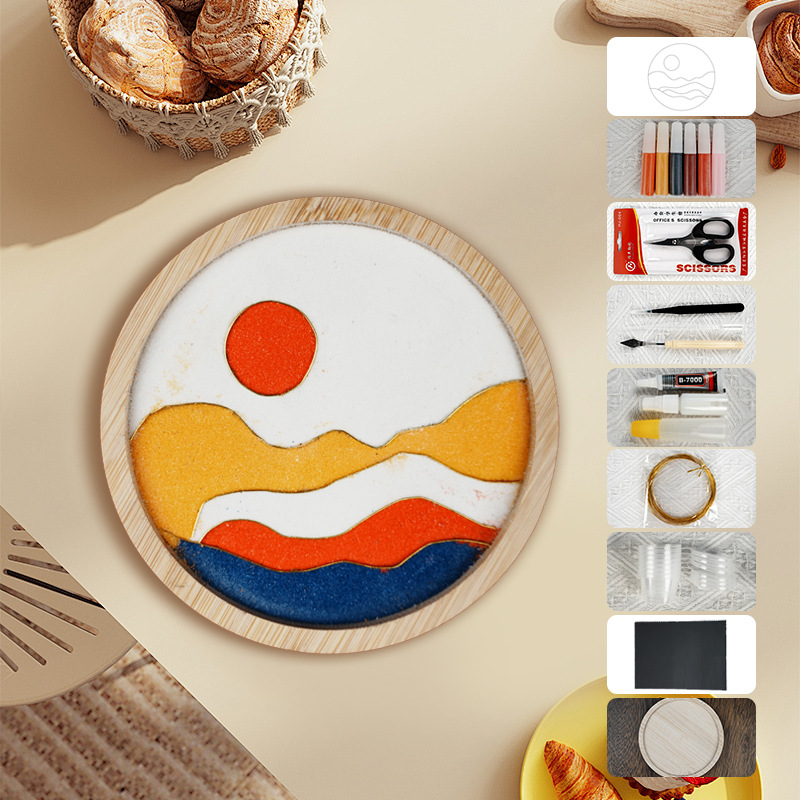 Materiales tradicionales hechos a mano Jintao Landiy pintura de esmalte novatos tazas esteras estudiantes activos cultura cultural inmaterial