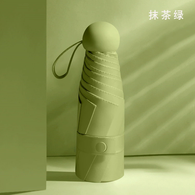 Umbrella solar-powered, small capsule, increased thickness, sun protection, UF-protection, gradient