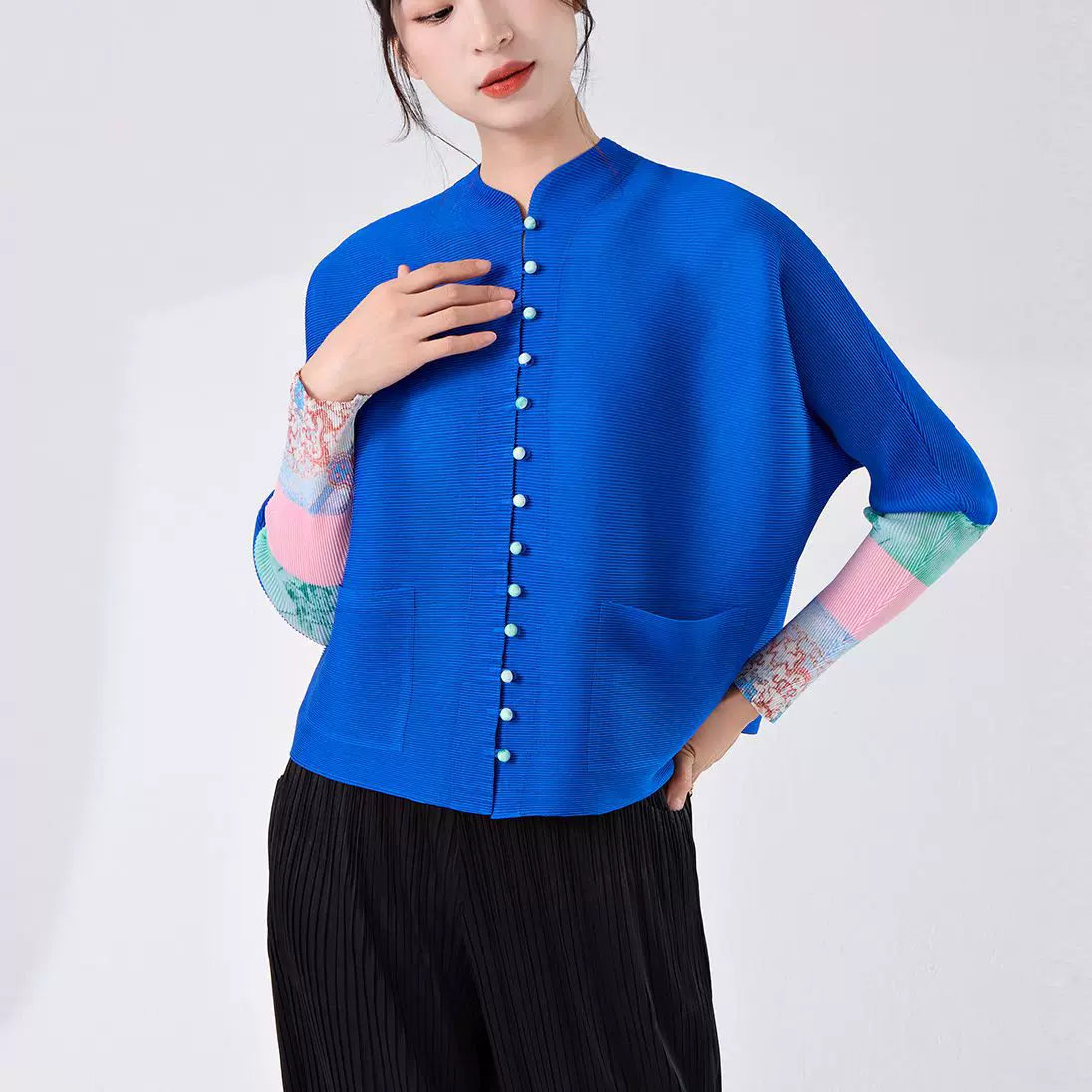国风新中式上衣女大码秋季长袖衬衣高级感小众宽松衬衫外套女式