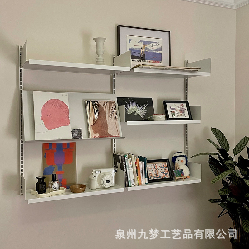 vitsoe墙上置物架金属壁挂收纳轨道置物架铁艺一字隔板系统展示架