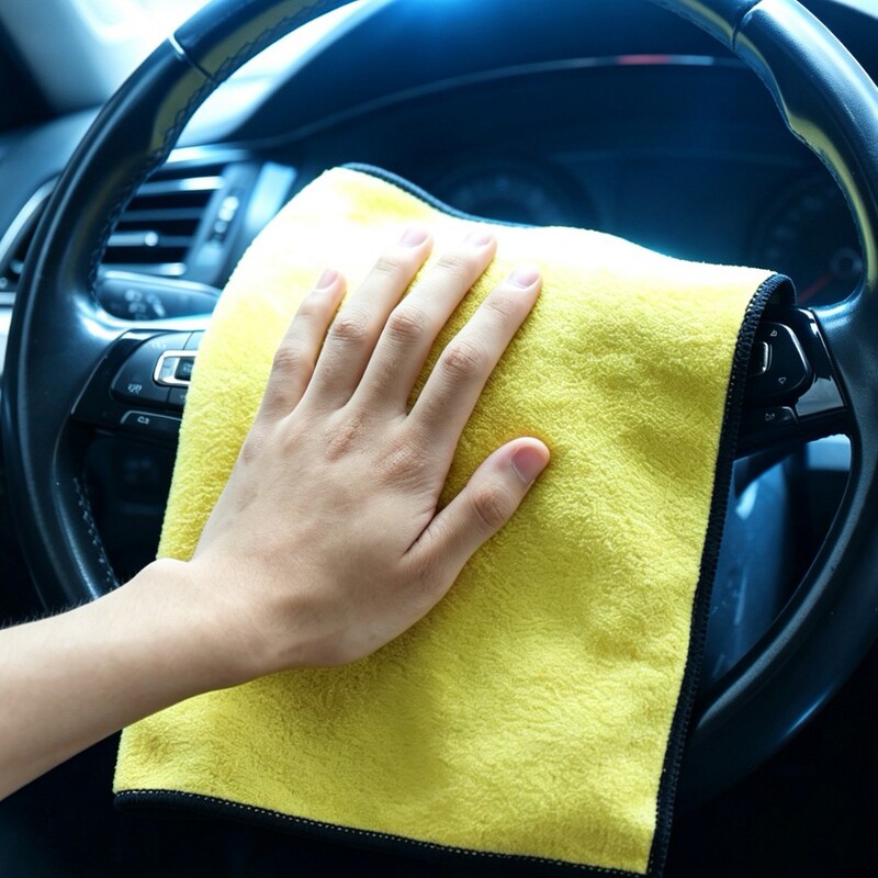 Car Wash Towel Thickened Car Wipe Cloth Wipe Glass Seamless Wipe Hand Towel Scrub Magic Seamless Wipe