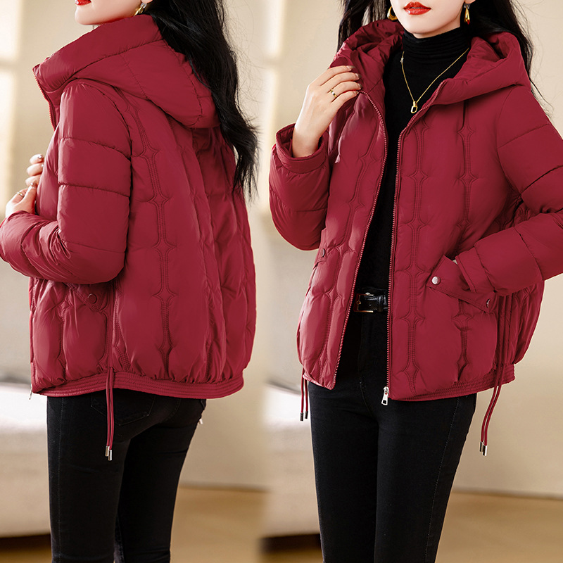 Moda de algodón caliente espeso para mujeres 2024 invierno nuevo estilo coreano casual suelto delgado abrigo de algodón