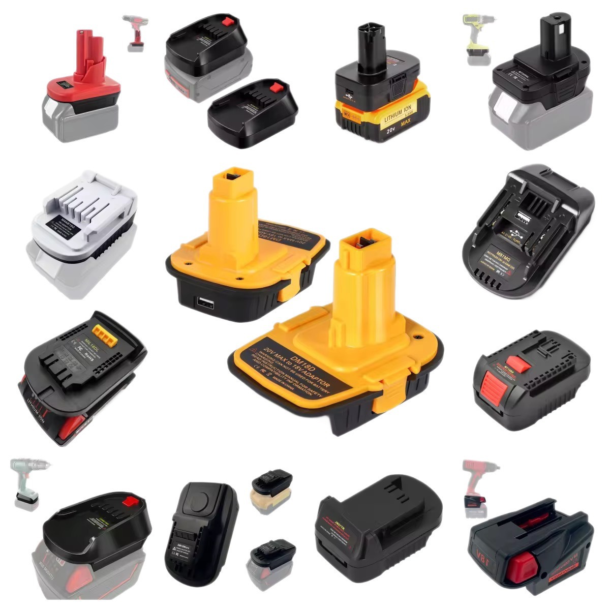 Adaptador de batería de cabello directo del fabricante es compatible con Dewei Mutian MiWatch 100 convertidores de baterías rotativas mutuas image 6