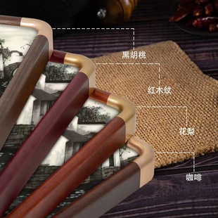 Imitation Copper Corner Accessories Copper Corner Frame Calligraphy and Painting Photo Frame Line Mounting Calligraphy Border Strip Solid Wood Picture Frame 1530 Walnut Color