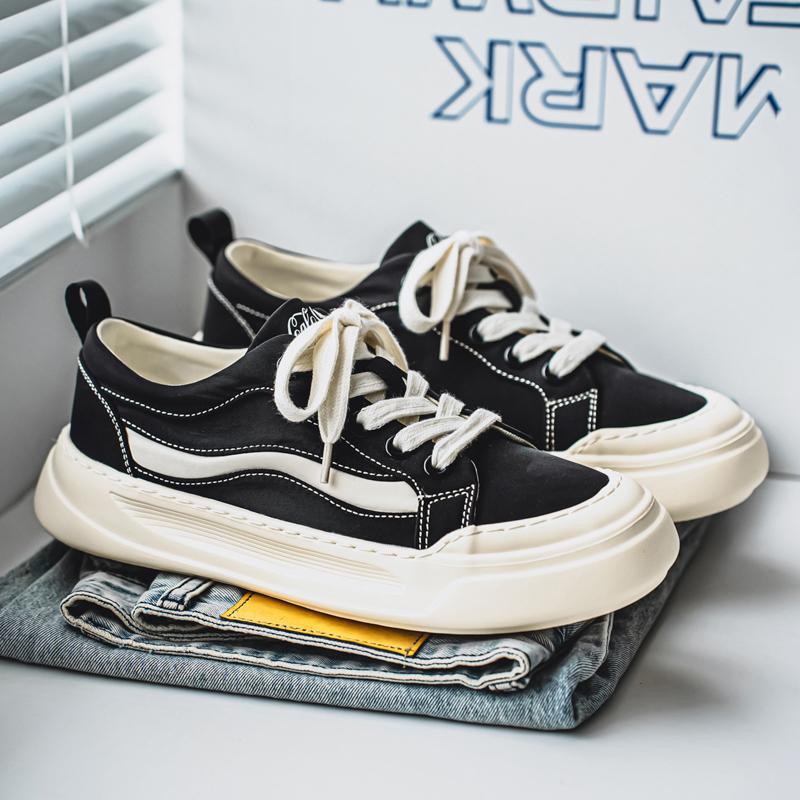 Douyin Daifa verano nuevo estilo tela de seda de hielo zapatos casuales para hombres tendencia de moda zapatos de lona estudiantes zapatos deportivos de moda