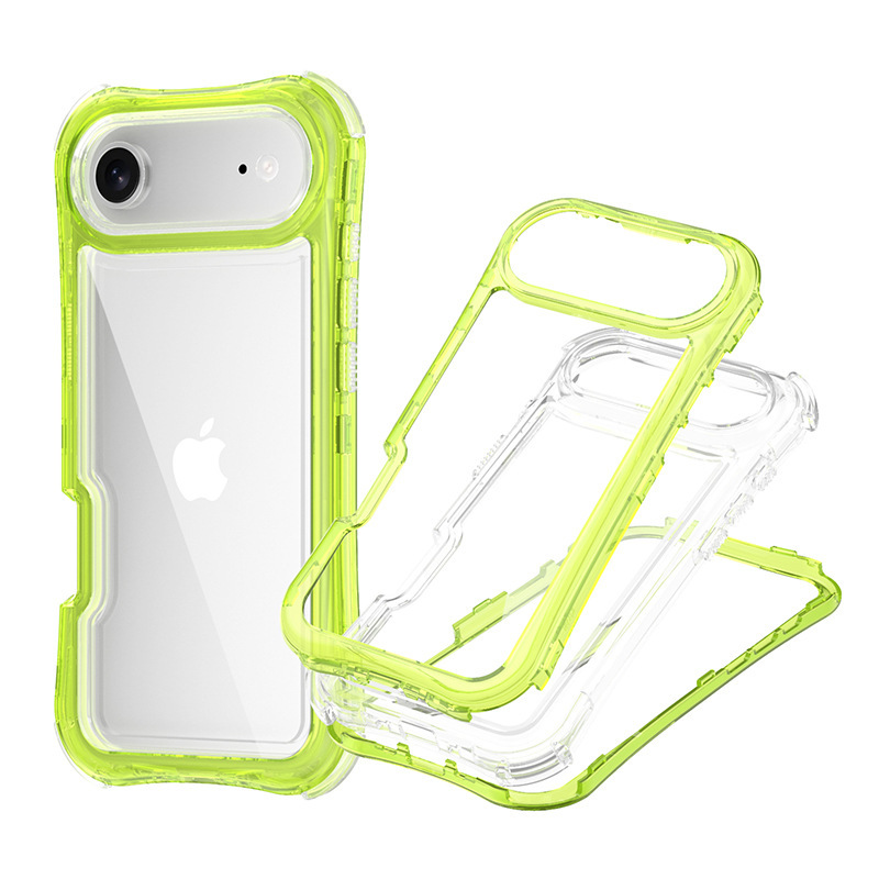 新款适用苹果17pro max三合一手机壳透明iphone17 Air气囊TPU+PC|undefined