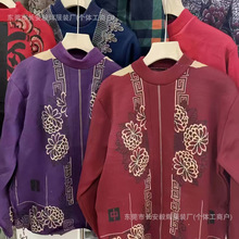 2025年秋冬季妈妈装毛衣中老年圆领打底上衣农村地摊赶集庙会货源