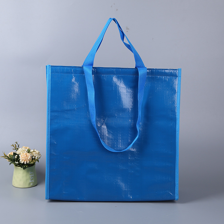 手提编织袋礼品印logo超市购物保温袋生鲜包装大容量pp生鲜适用