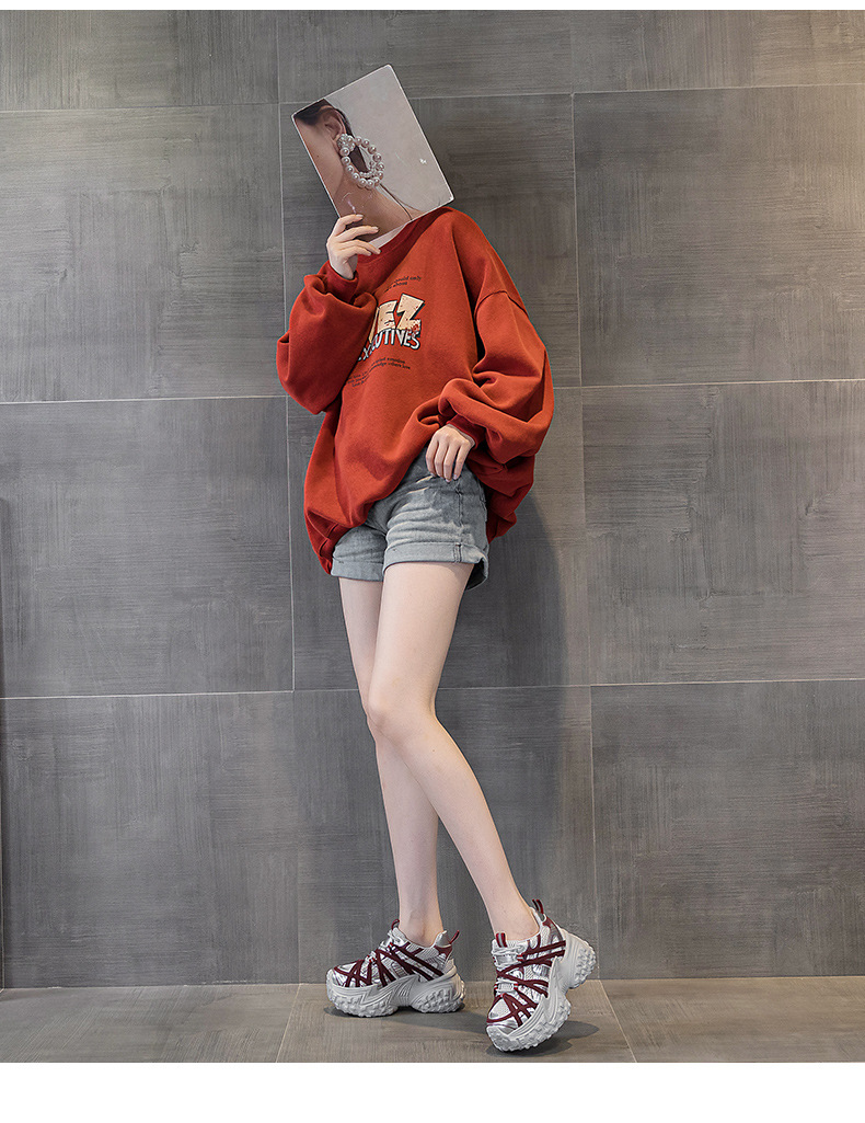 Paris Vintage Dad Sneakers For Women 2026 Spring/Autumn New Thick-Soled Tire-Style Distressed Sports Casual Trendy_vogvips.com