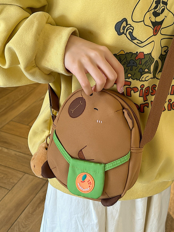 カピバラのショルダーバッグ女性2025新作かわいいカピバラのバッグ|undefined