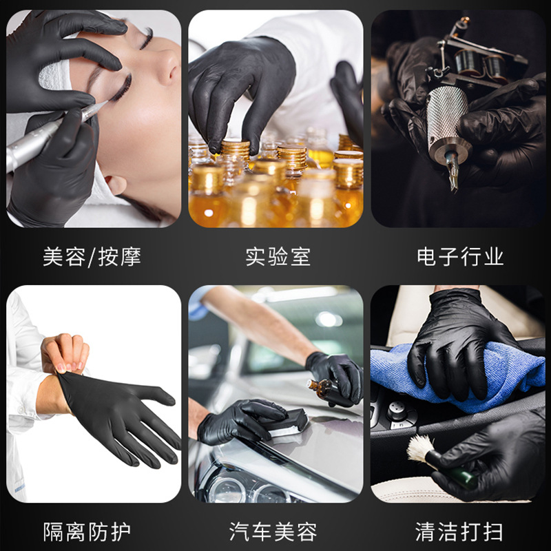 Guantes de nitrilo desechables de GUIANSI al por mayor Grado de alimentos Cocina de cocina Experimento de fábrica de horneado